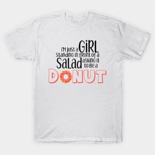 I'm Just a Girl Who Loves Donuts Funny Gifts for Women T-Shirt